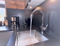 a stainless steel sink